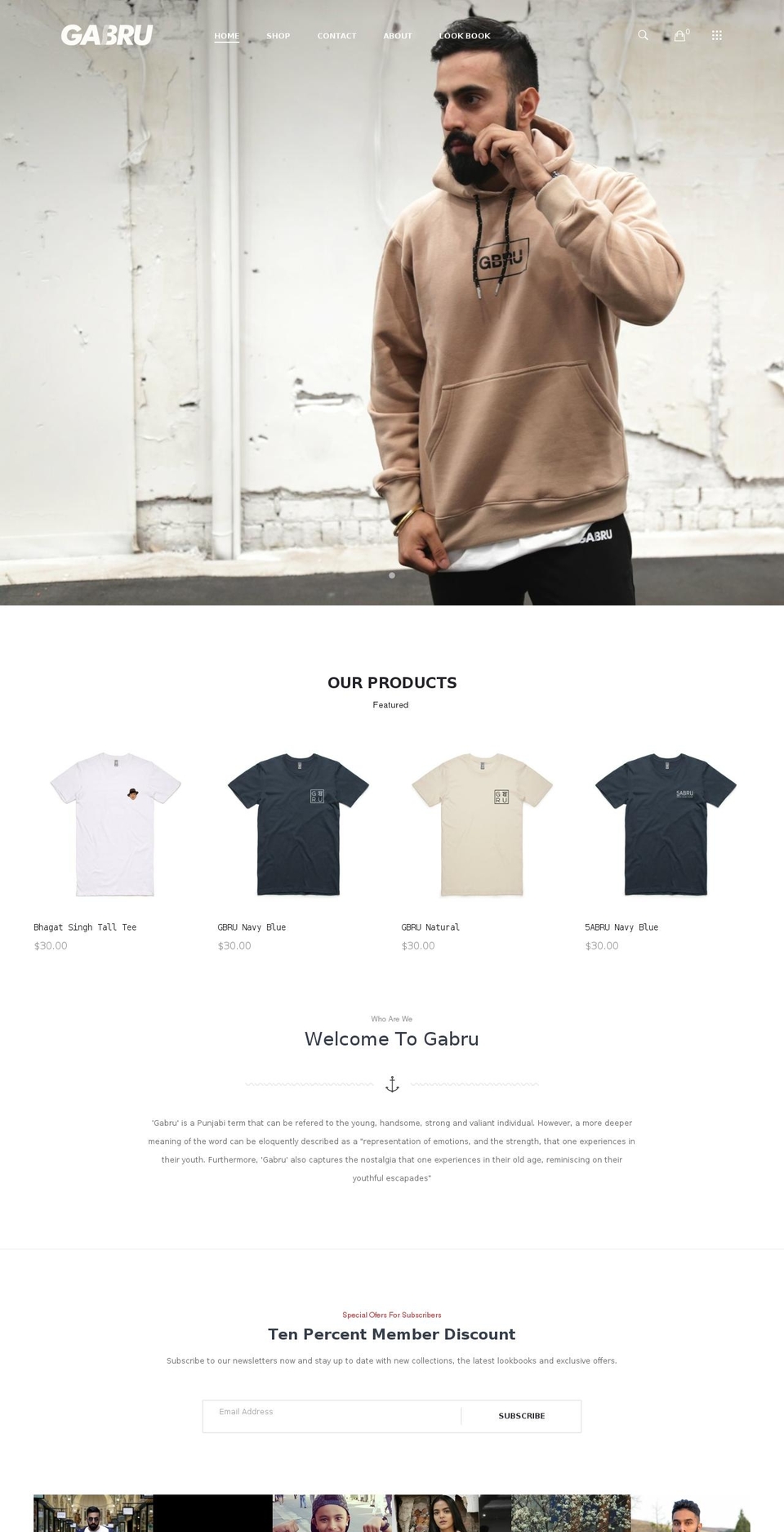 nego Shopify theme site example gabruapparel.com