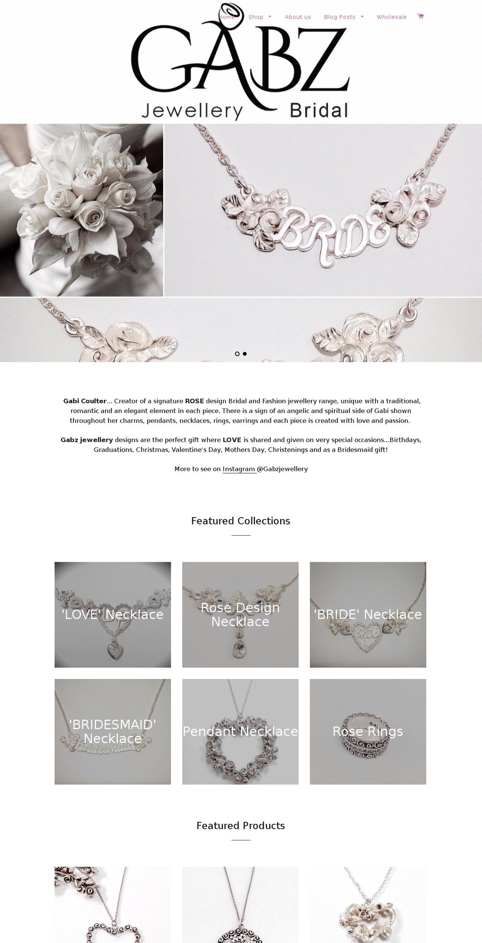 gabzbridaljewellery.com shopify website screenshot