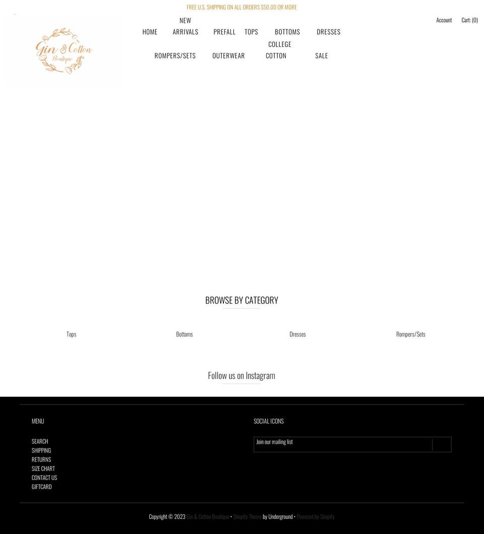 gacboutique.com — Shopify storefront screenshot