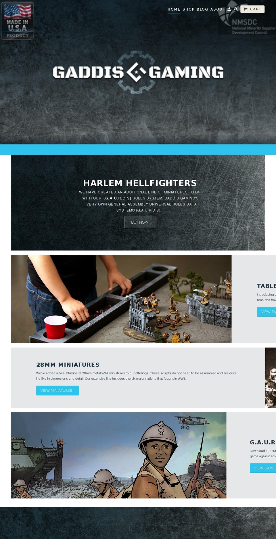 gaddisgaming.com shopify website screenshot