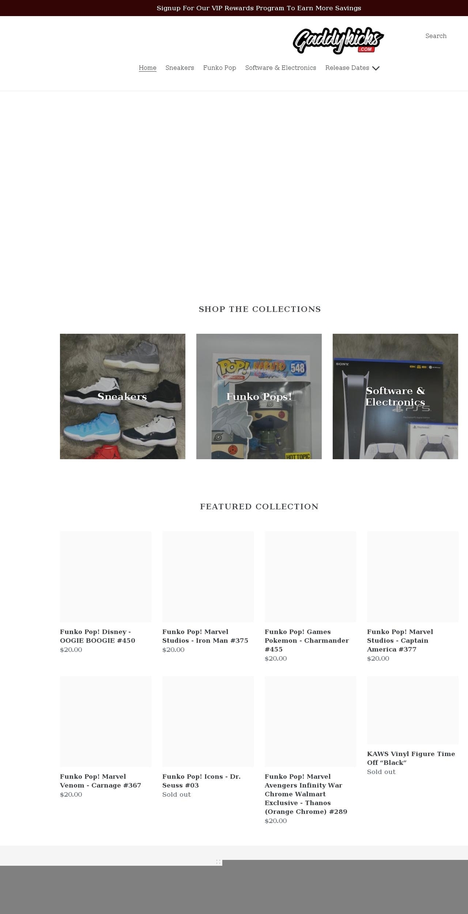 gaddykicks.com shopify website screenshot