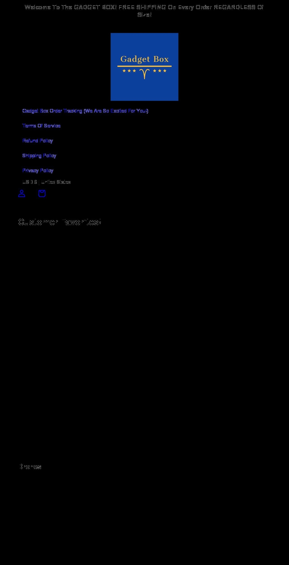 gadgetboxshop.com — Shopify storefront screenshot
