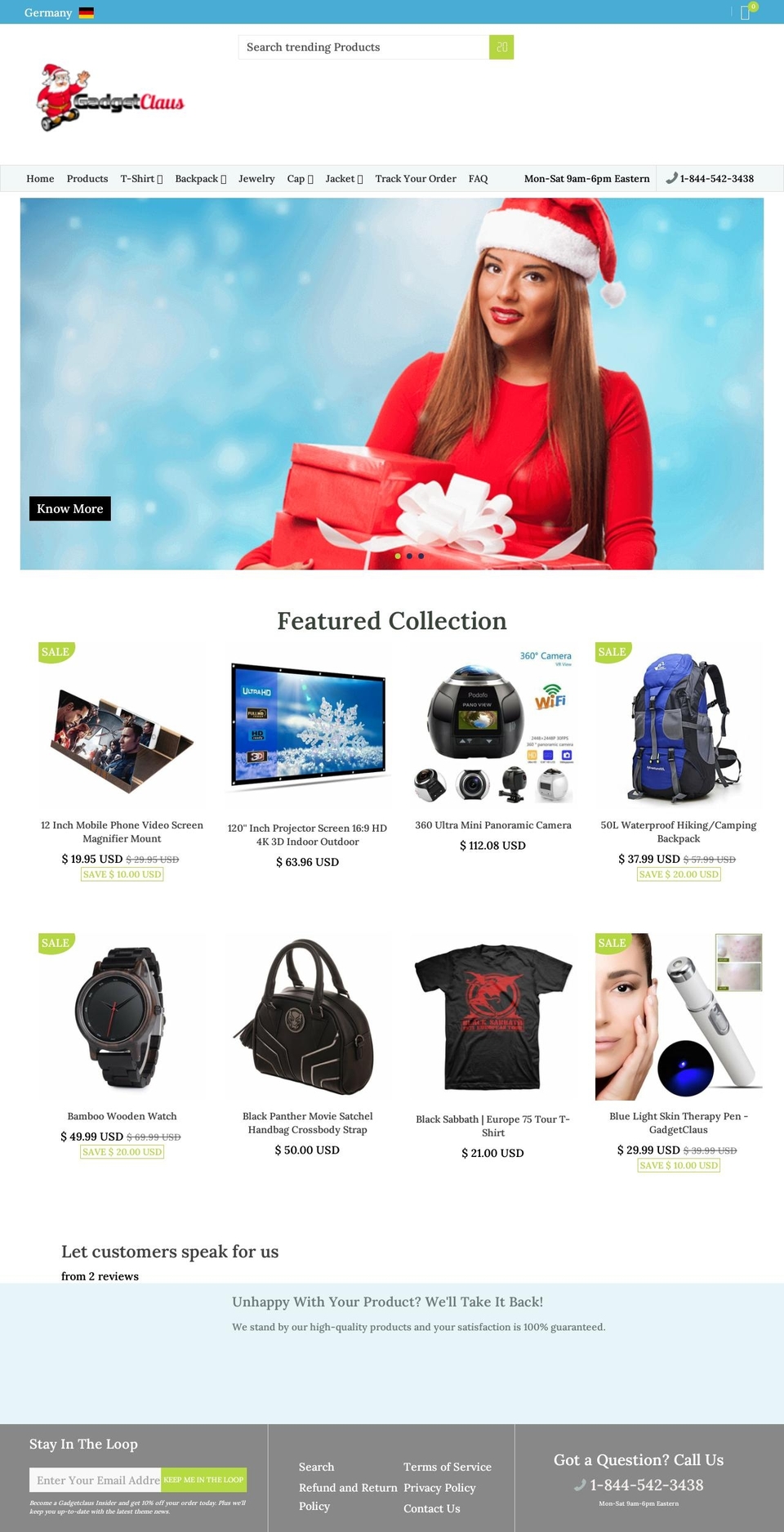 gadgetclaus.com shopify website screenshot