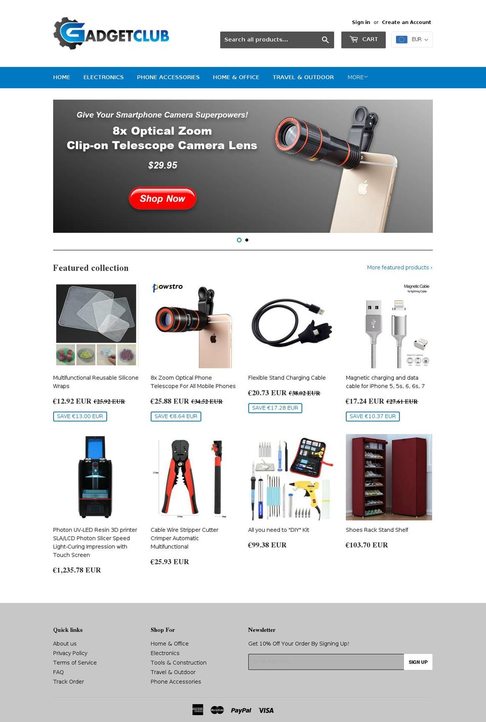 gadgetclub.net shopify website screenshot