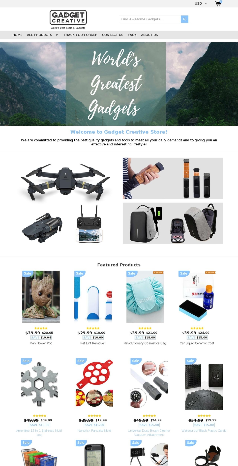 gadgetcreative.com — Shopify storefront screenshot