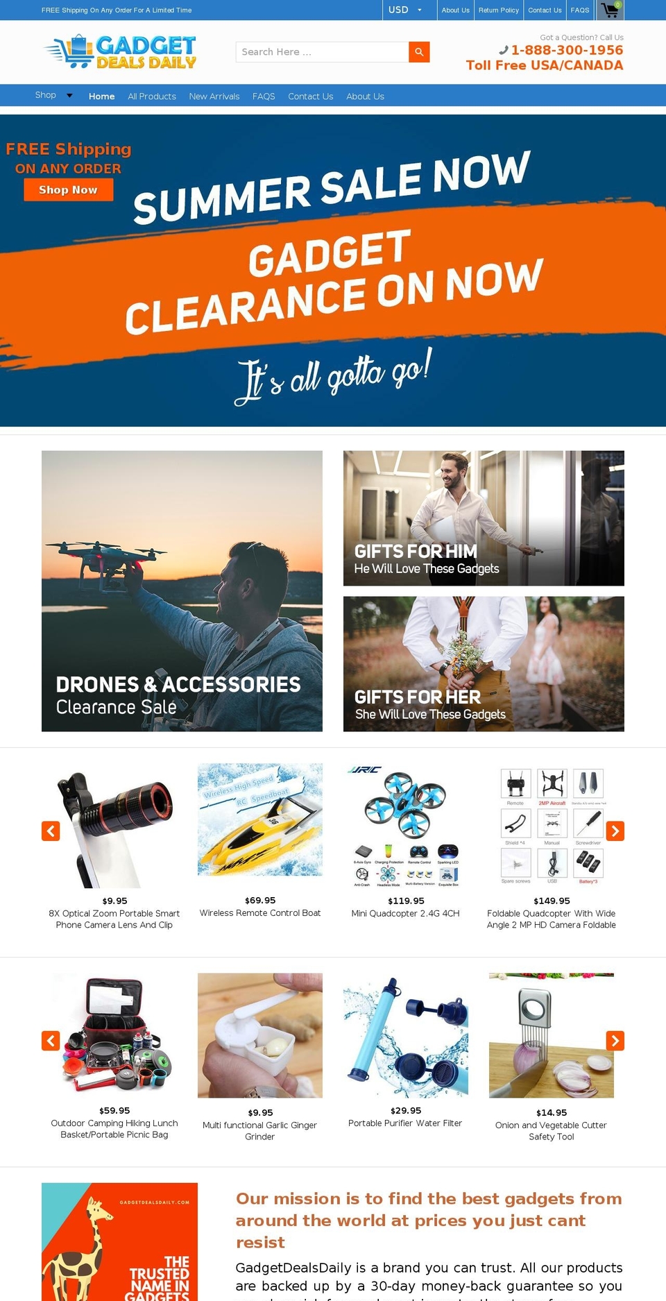 gadgetdealsdaily.com — Shopify storefront screenshot