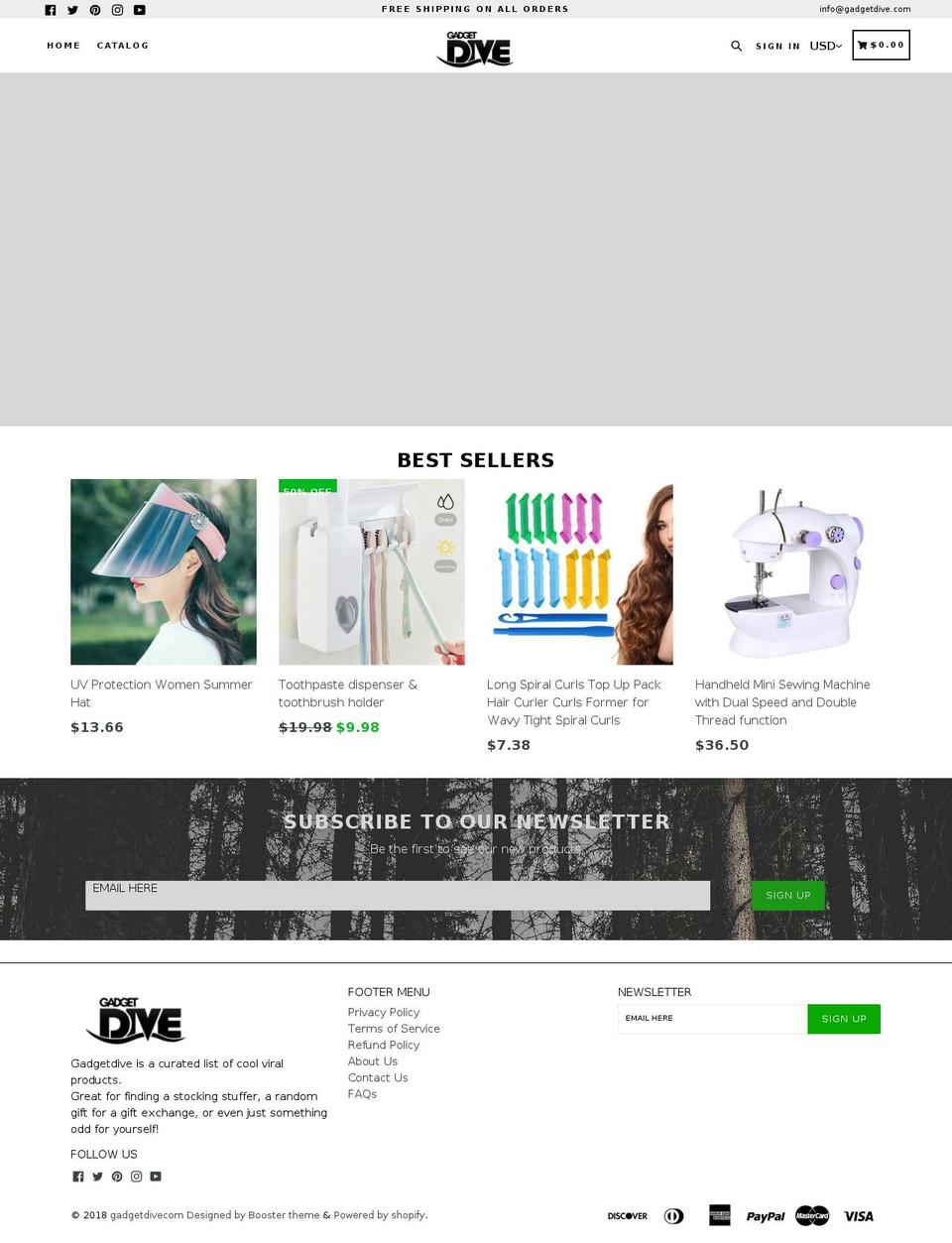 gadgetdive.com shopify website screenshot