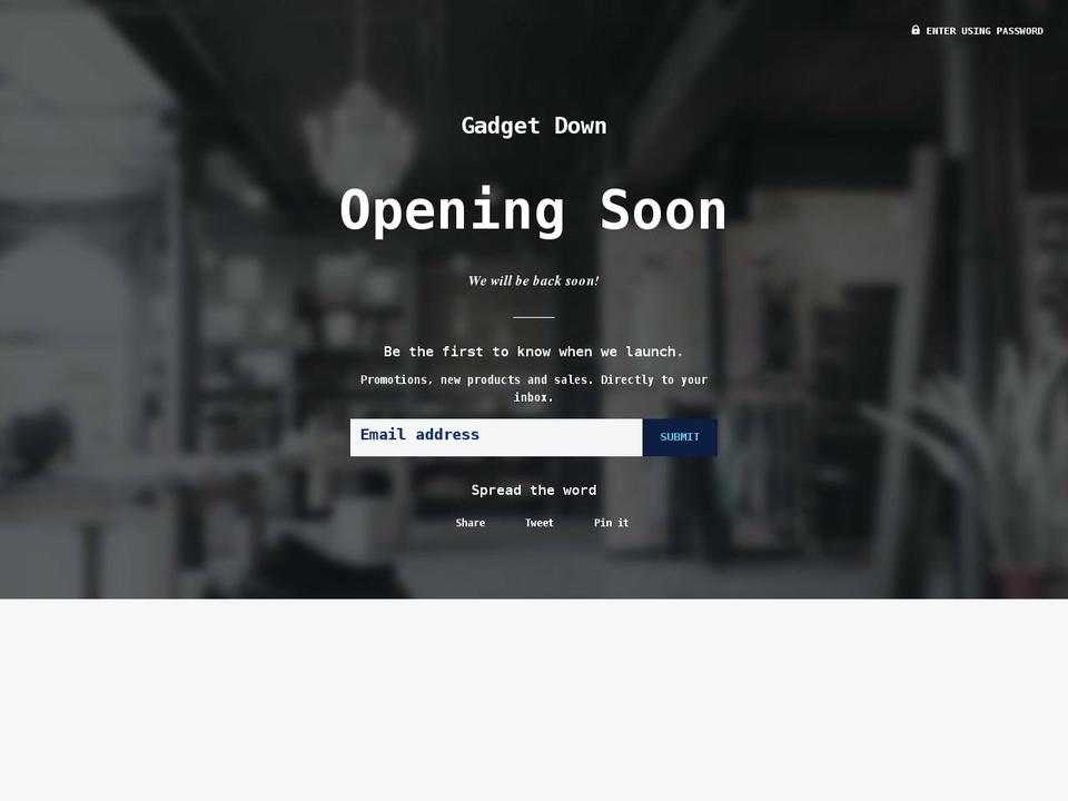 gadgetdown.com shopify website screenshot