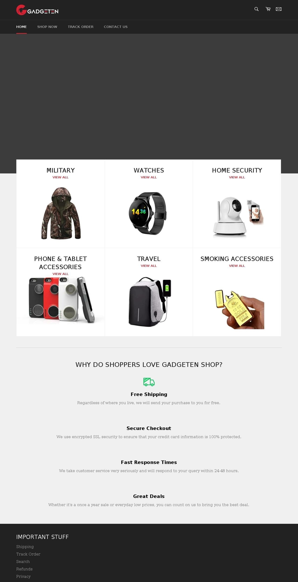 gadgeten.com — Shopify storefront screenshot