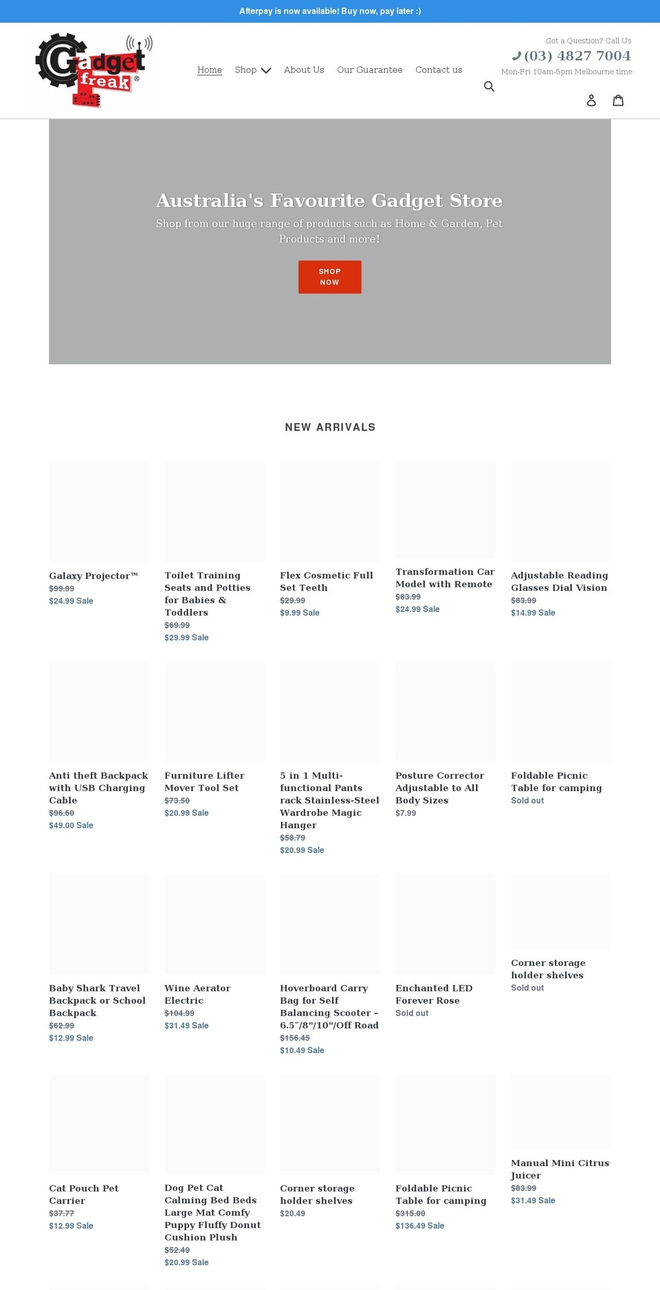 gadgetfreak.com.au shopify website screenshot