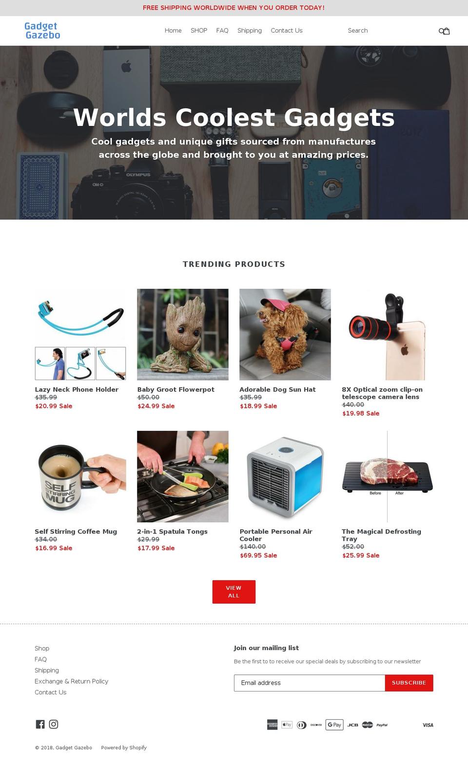 gadgetgazebo.com shopify website screenshot