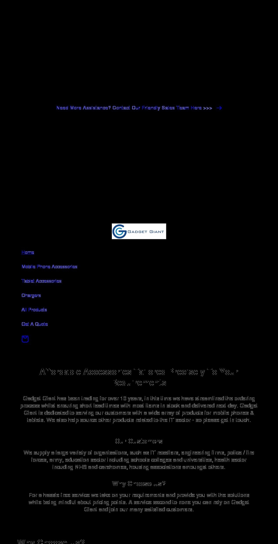 gadgetgiant.co.uk shopify website screenshot