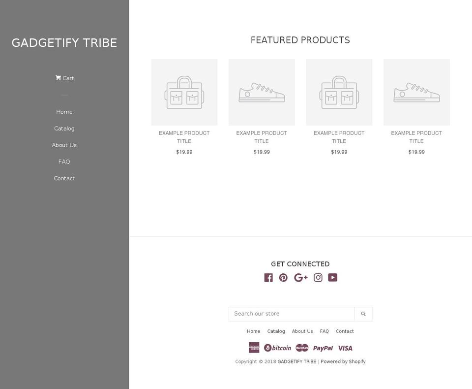 Homey Shopify theme site example gadgetifytribe.com