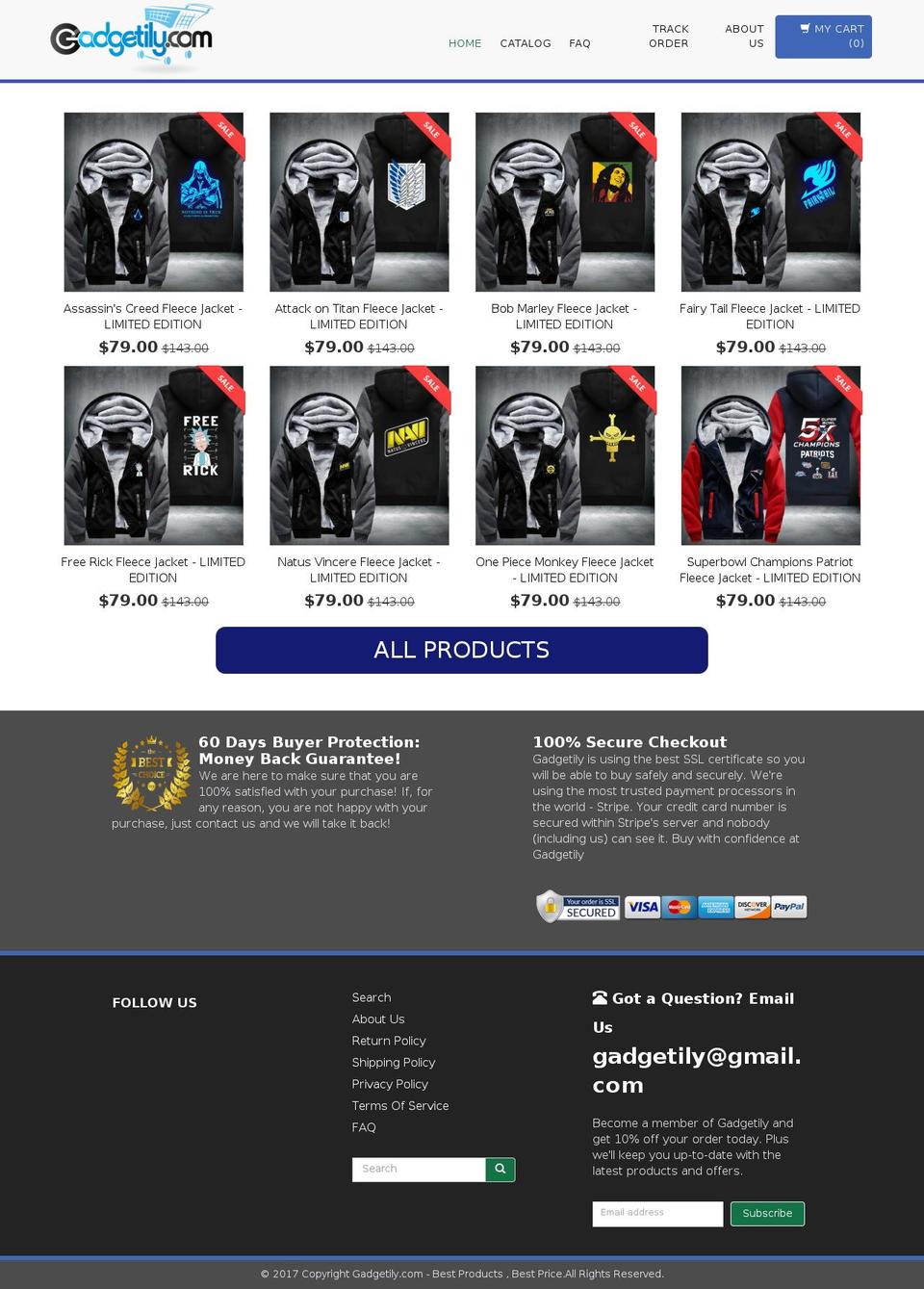 gadgetily.com shopify website screenshot