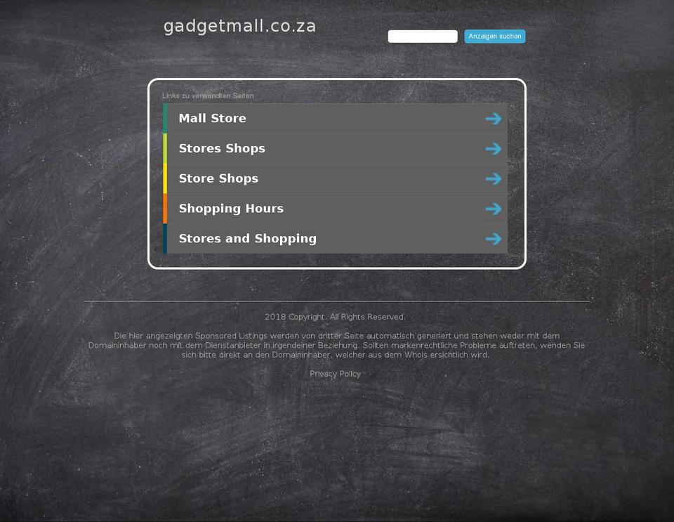 gadgetmall.co.za shopify website screenshot