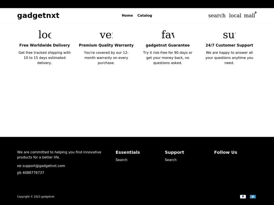 gadgetnxt.com shopify website screenshot