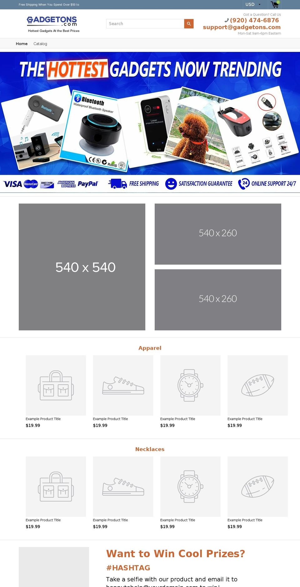 gadgetons.com — Shopify storefront screenshot