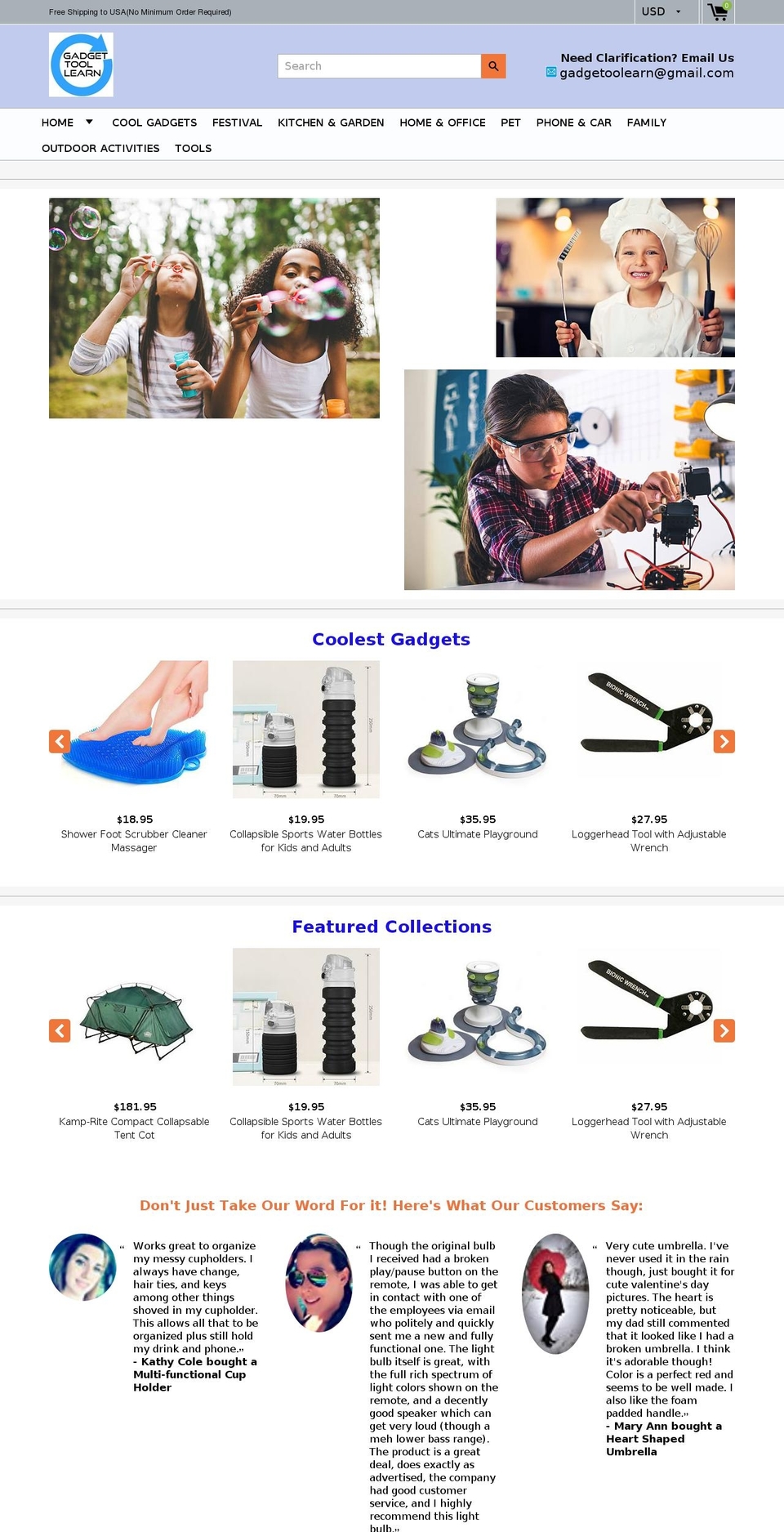 gadgetoolearn.com shopify website screenshot