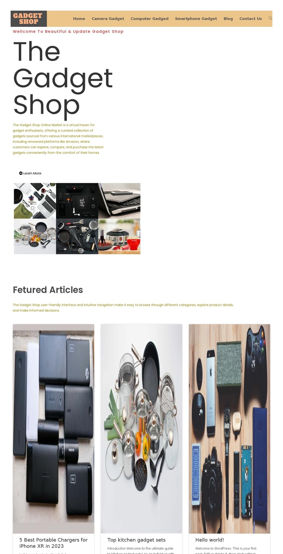 gadgetparagon.com — Shopify storefront screenshot