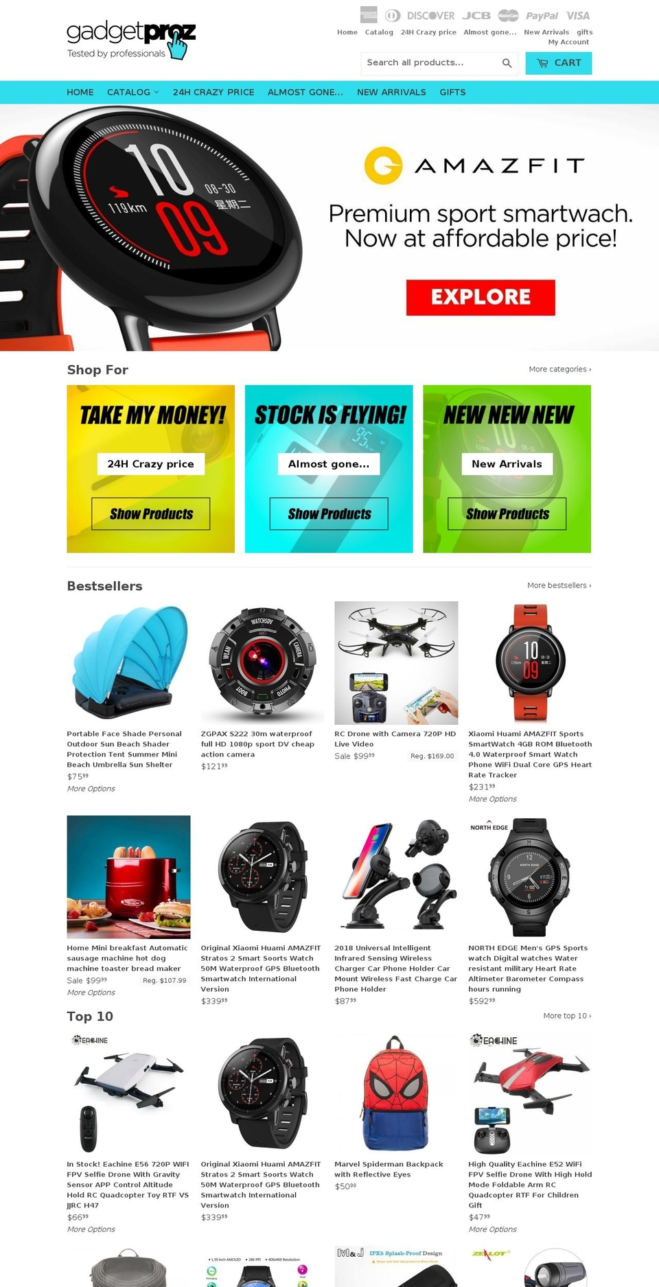 dsl-5-0-1 Shopify theme site example gadgetproz.com