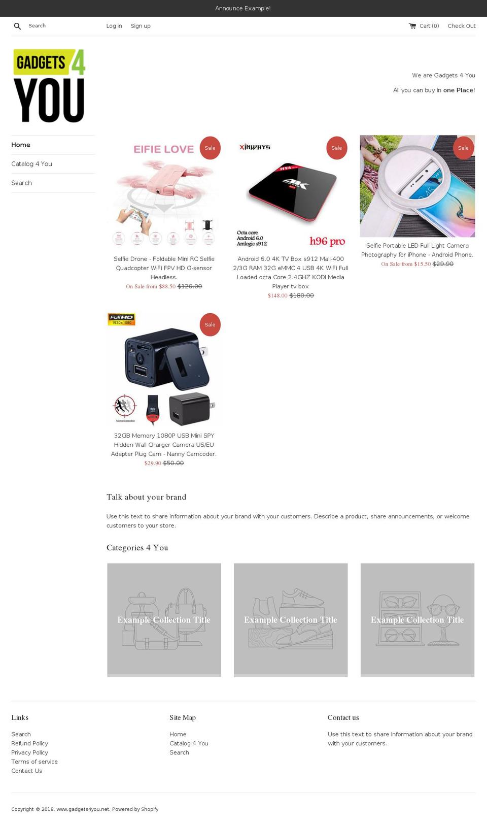 gadgets4you.net shopify website screenshot