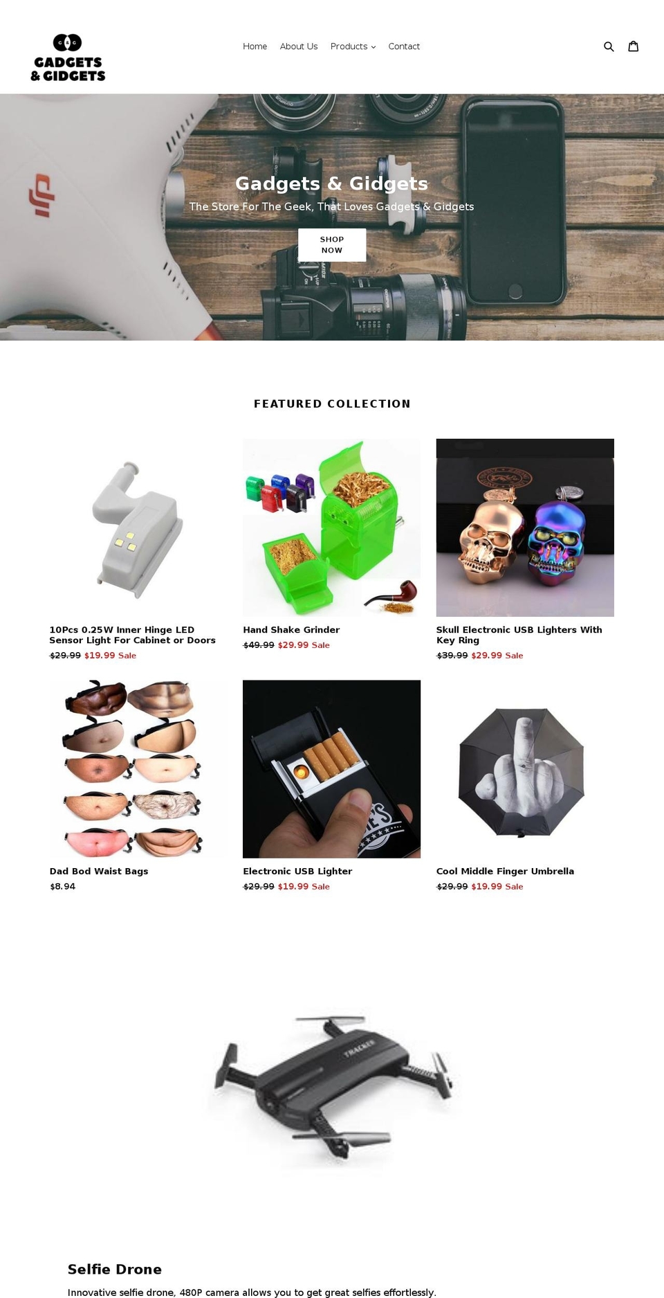 gadgetsandgidgets.com — Shopify storefront screenshot