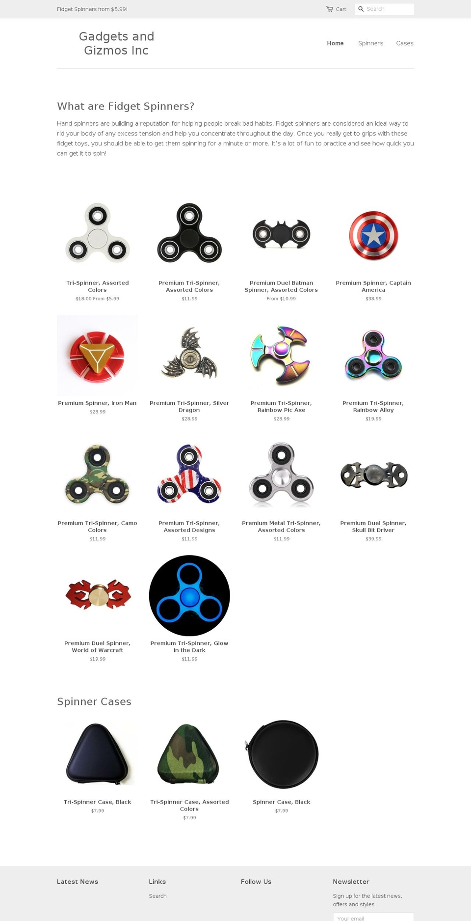 gadgetsandgizmos14.com — Shopify storefront screenshot