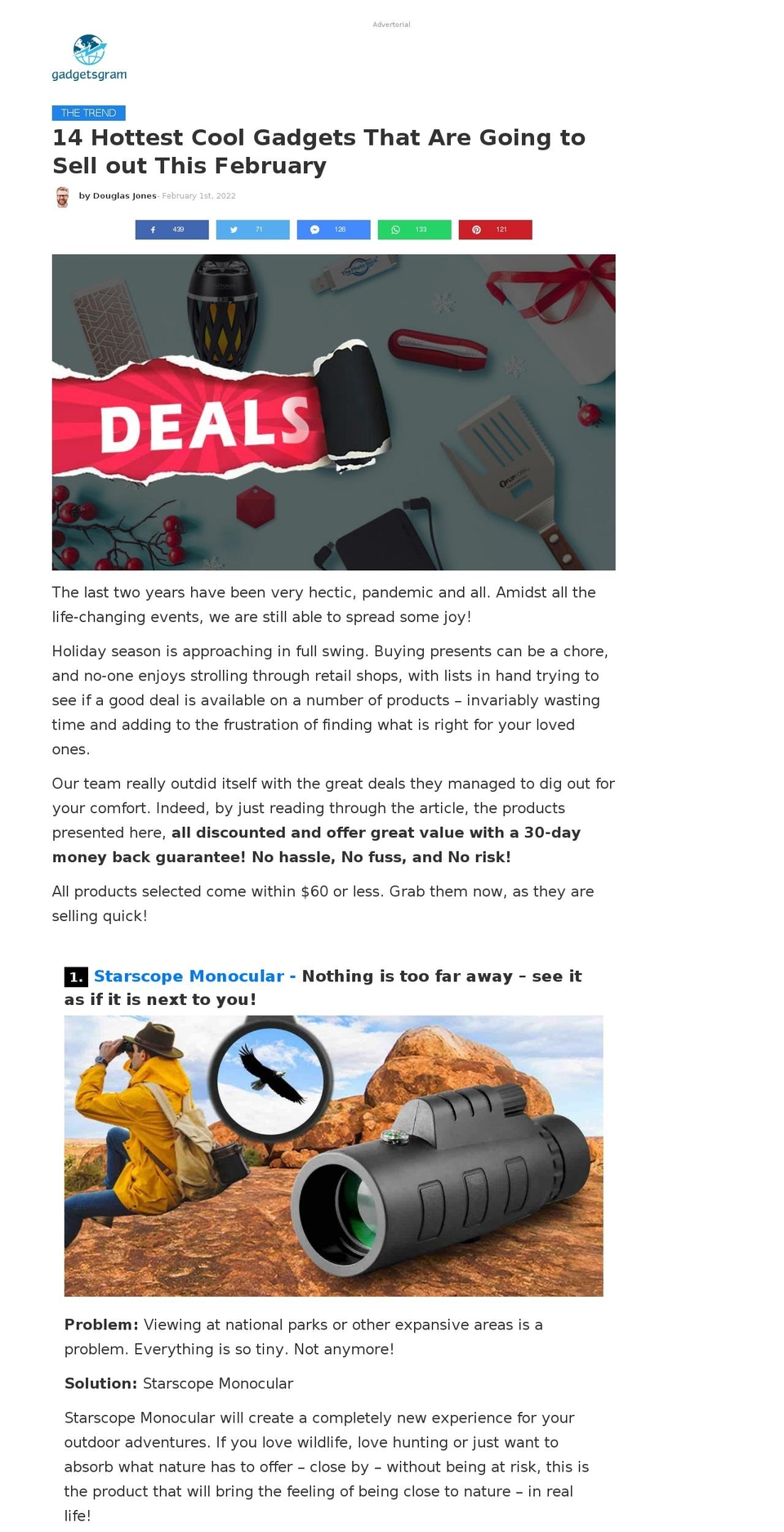 gadgetsgram.com — Shopify storefront screenshot
