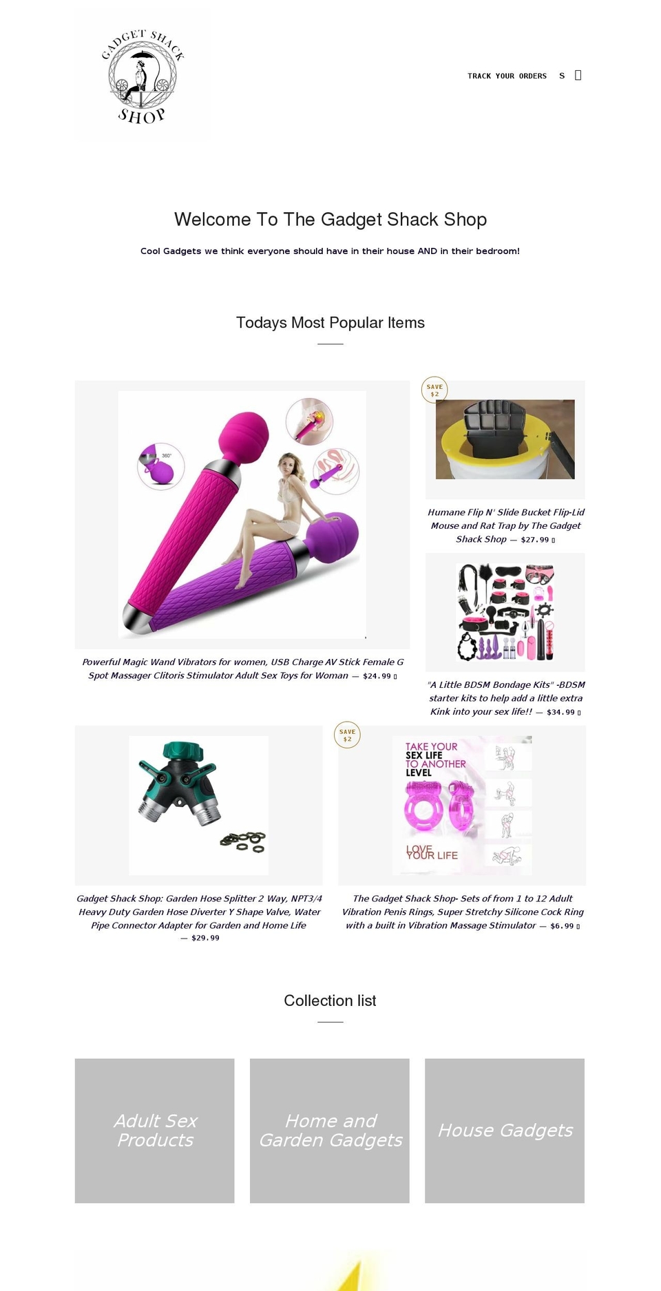 gadgetshackshop.com shopify website screenshot