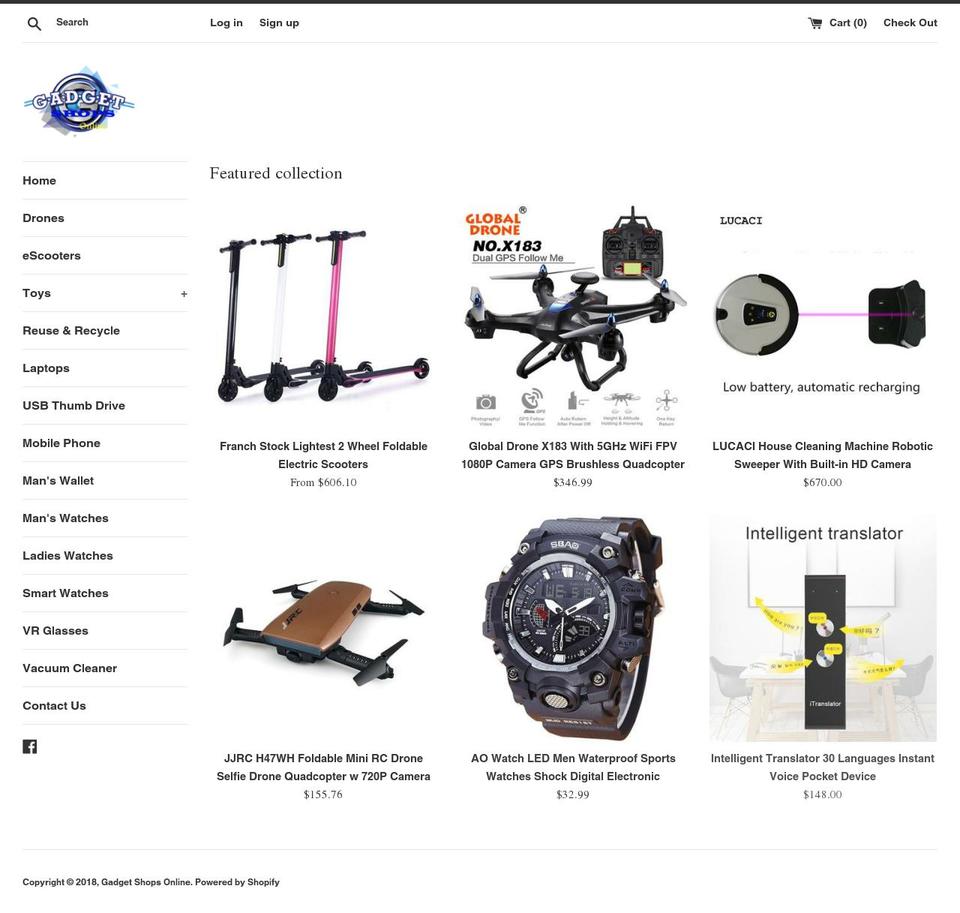 gadgetshops.online shopify website screenshot