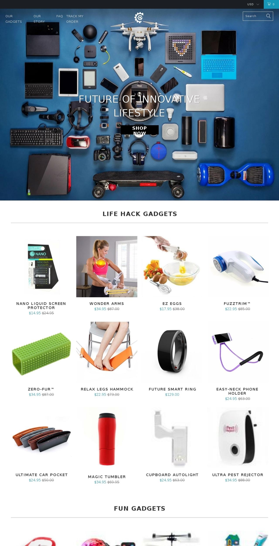 gadgetsnova.com — Shopify storefront screenshot