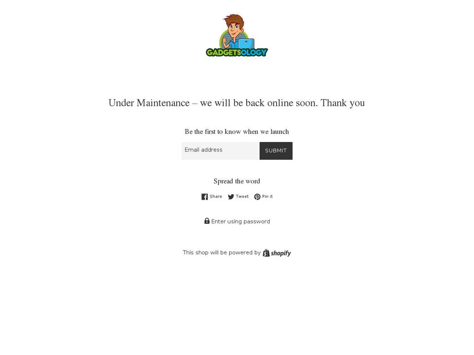 gadgetsology.com shopify website screenshot
