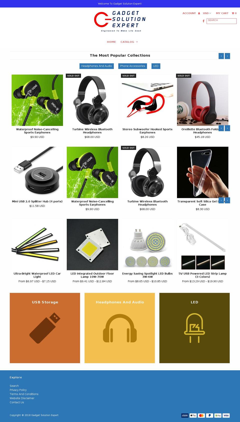 gadgetsolutionexpert.com — Shopify storefront screenshot