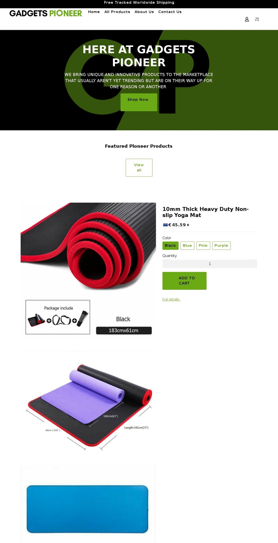 gadgetspioneer.com shopify website screenshot