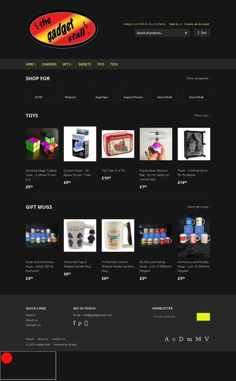 gadgetstall.com shopify website screenshot