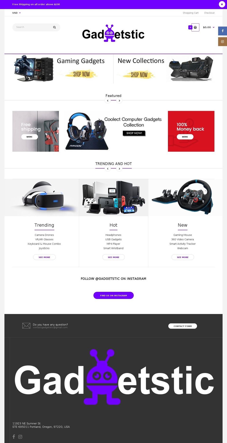 gadgetstic.com — Shopify storefront screenshot