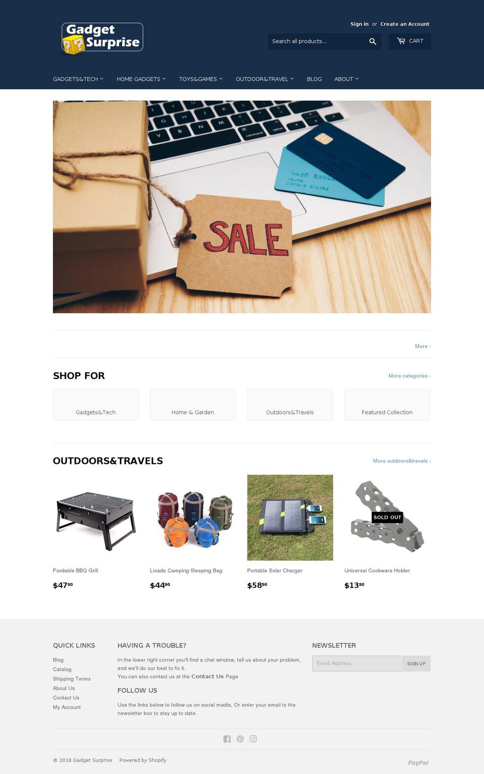 gadgetsurprise.com — Shopify storefront screenshot