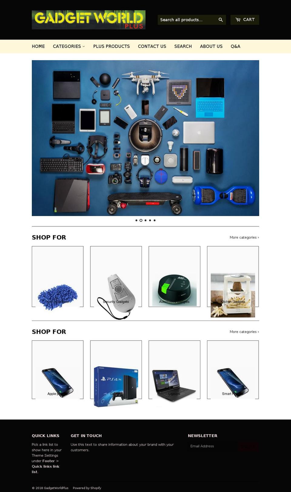 gadgetworldplus.com — Shopify storefront screenshot