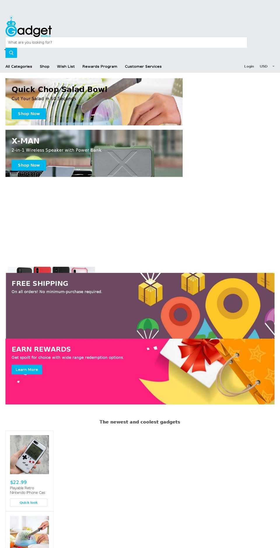gadgetworldshop.com — Shopify storefront screenshot