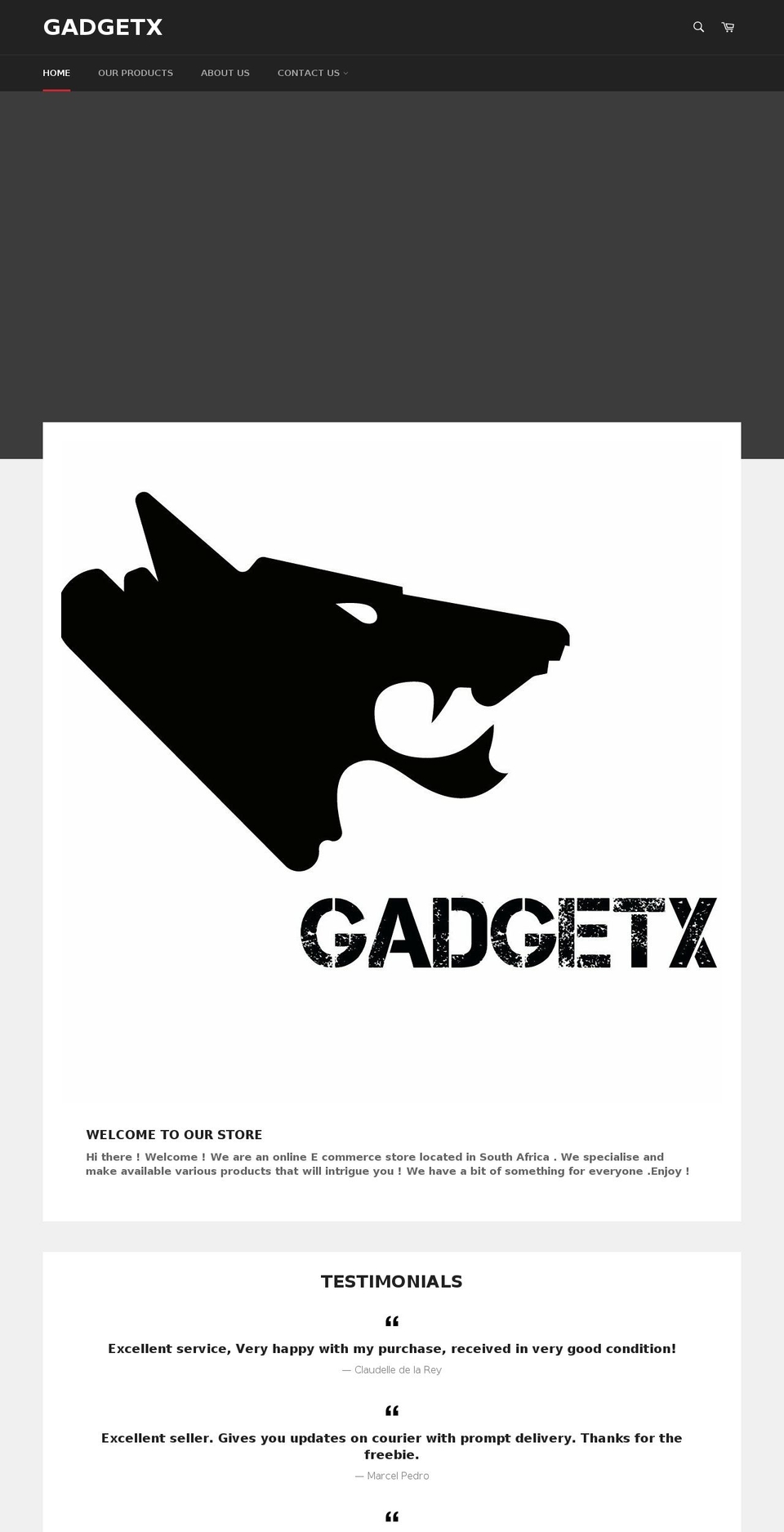 gadgetx.store shopify website screenshot