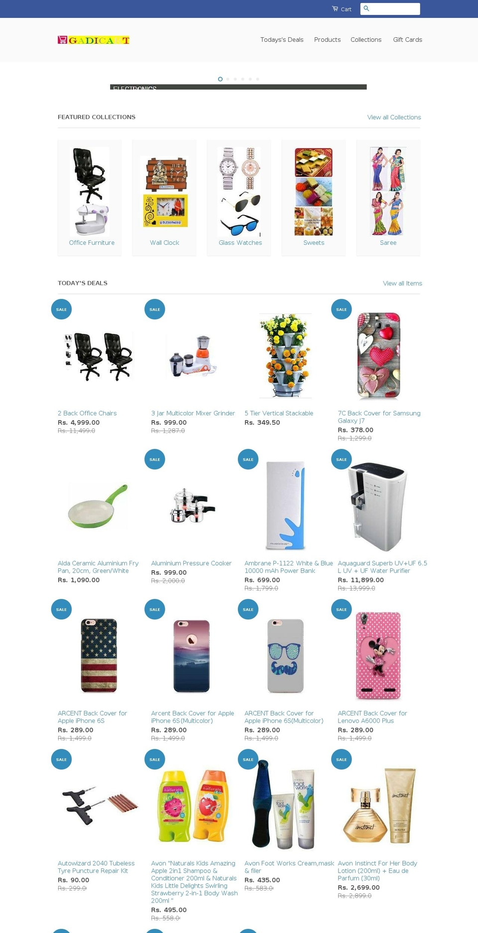 gadicart.com shopify website screenshot