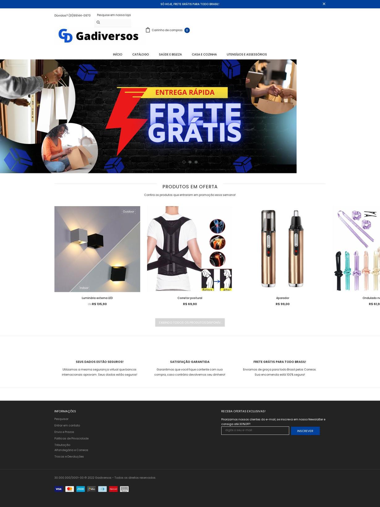 gadiversos.com shopify website screenshot