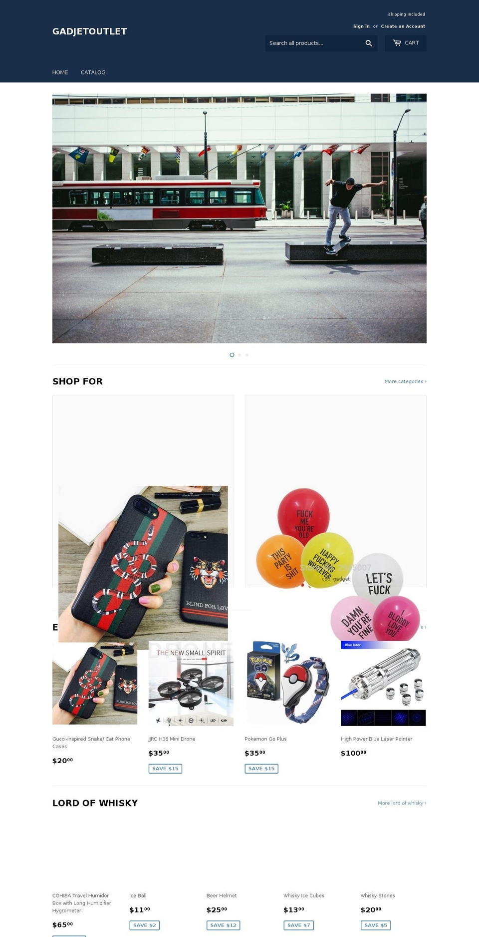 gadjetoutlet.com — Shopify storefront screenshot