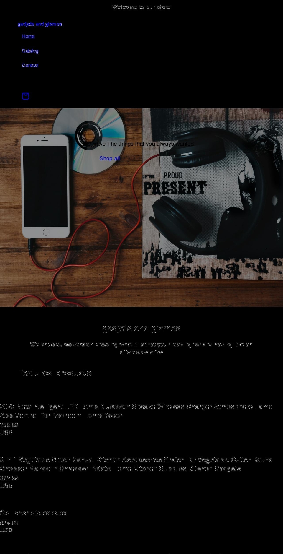 gadjetsandgizmos.com shopify website screenshot