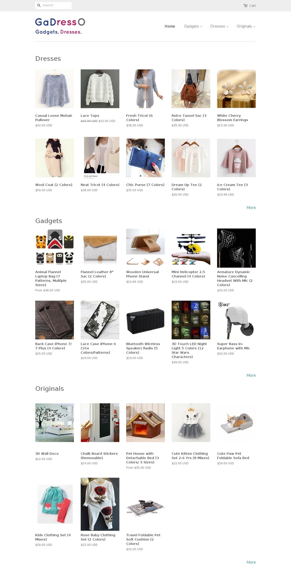 gadresso.com — Shopify storefront screenshot