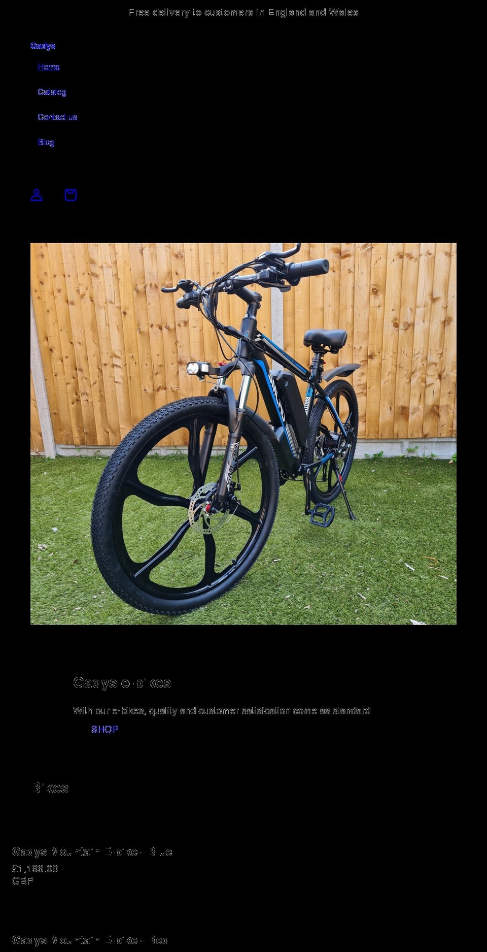 gadys.co.uk shopify website screenshot