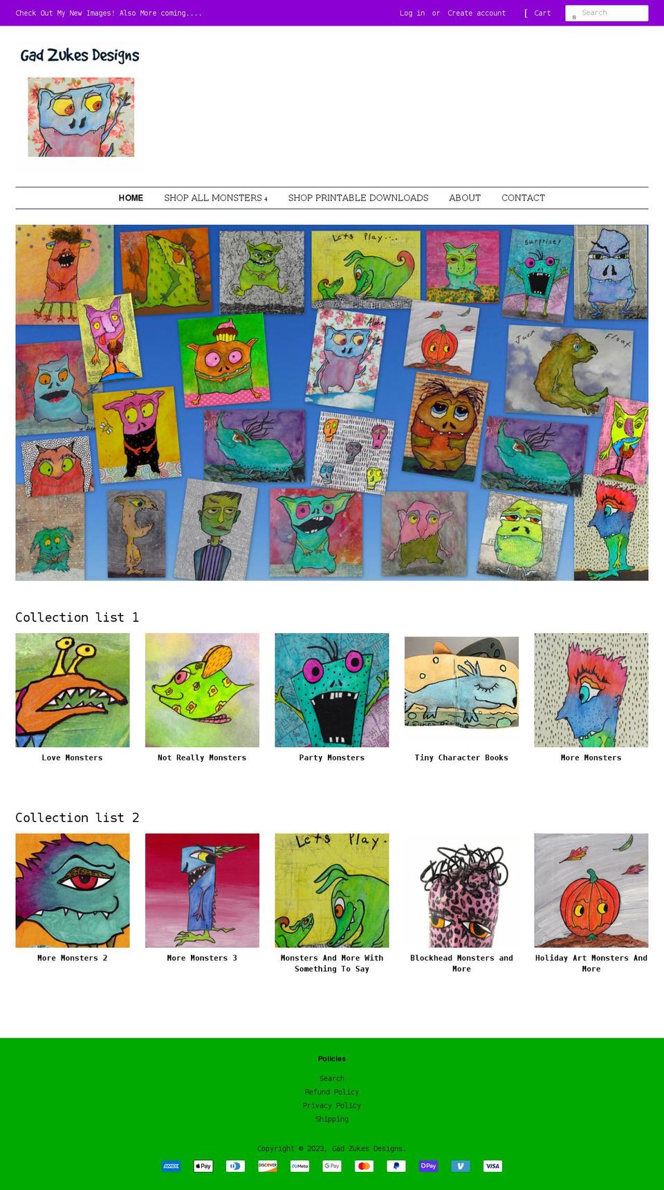gadzukesdesigns.com shopify website screenshot