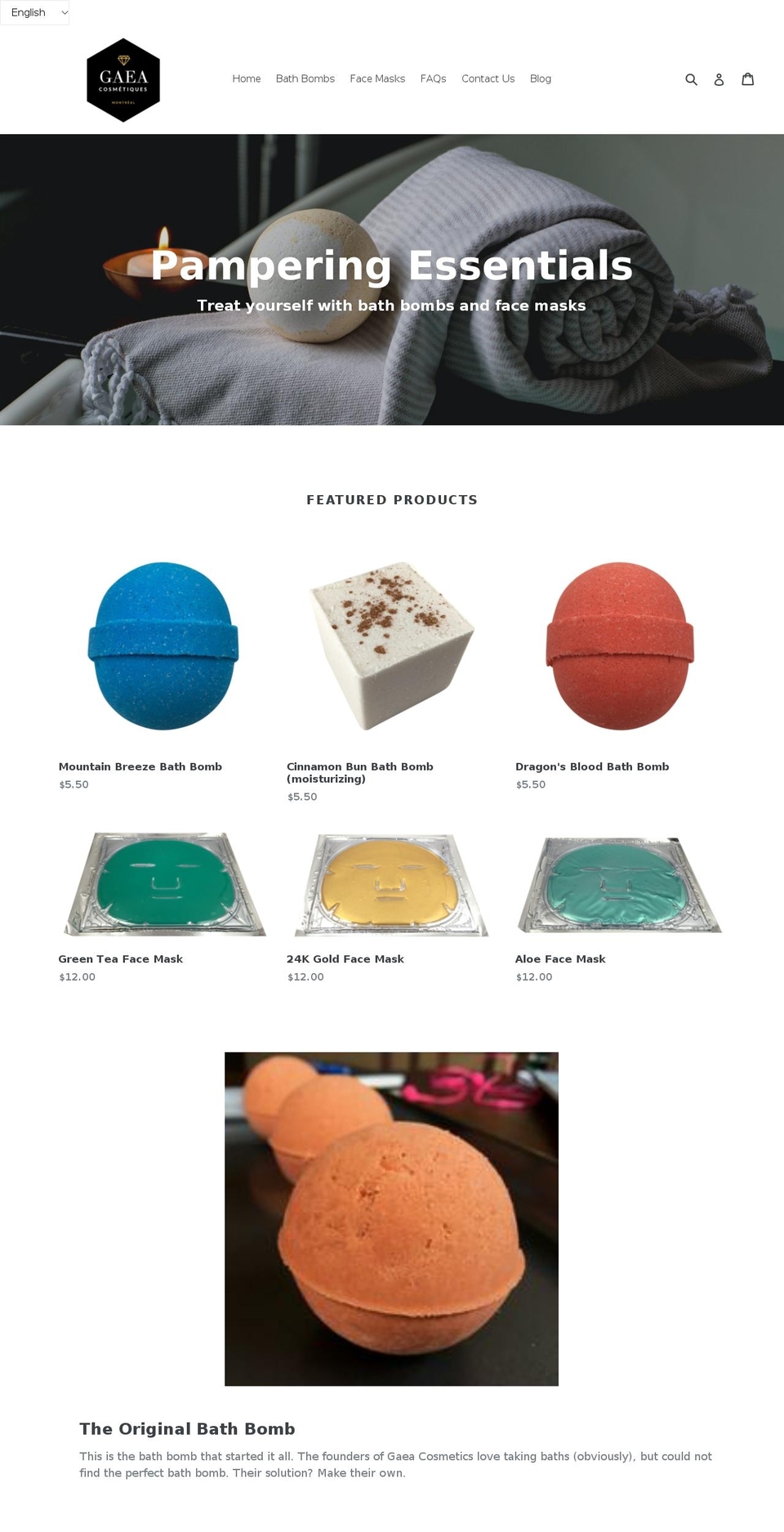 gaeacosmetics.com — Shopify storefront screenshot