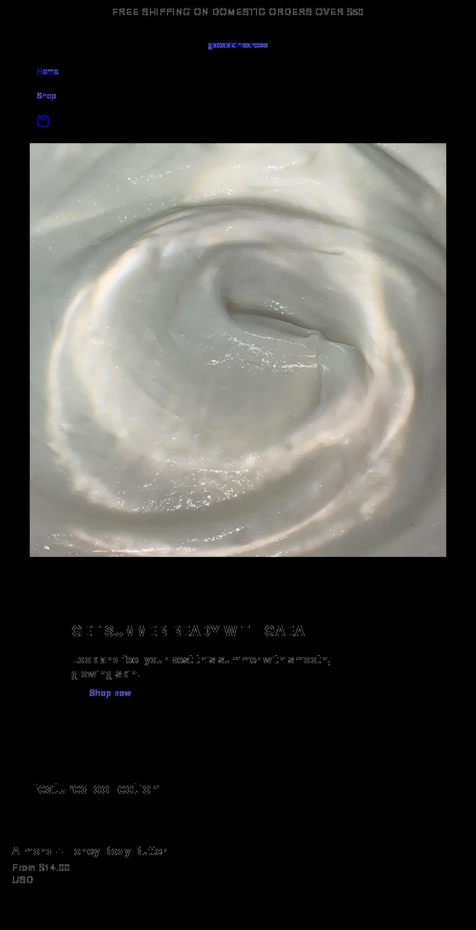 gaeaskincareco.com shopify website screenshot