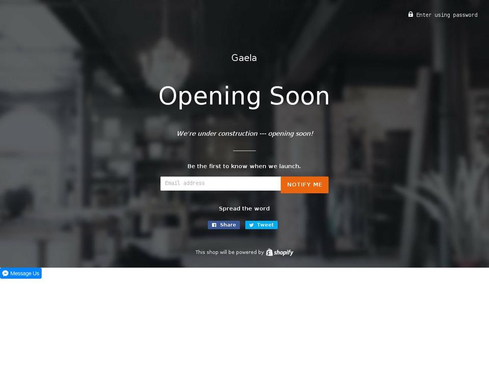 gaelamexico.com shopify website screenshot